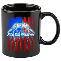 Metal Merica Ride The Freedom 11oz C Handle Ceramic Mug