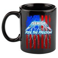 Metal Merica Ride The Freedom 11oz C Handle Ceramic Mug