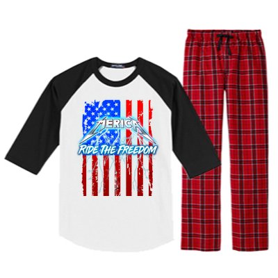 Metal Merica Ride The Freedom Raglan Sleeve Pajama Set