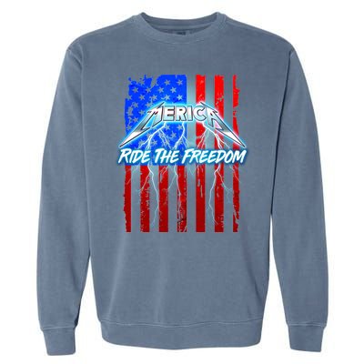 Metal Merica Ride The Freedom Garment-Dyed Sweatshirt