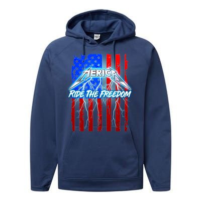 Metal Merica Ride The Freedom Performance Fleece Hoodie