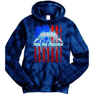 Metal Merica Ride The Freedom Tie Dye Hoodie