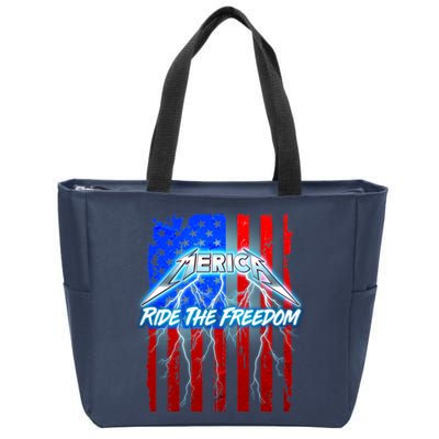 Metal Merica Ride The Freedom Zip Tote Bag