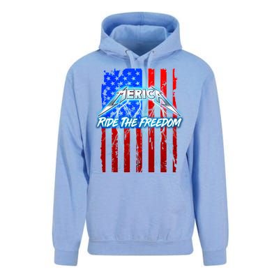 Metal Merica Ride The Freedom Unisex Surf Hoodie