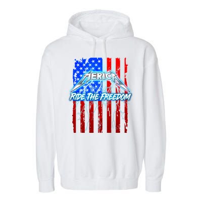 Metal Merica Ride The Freedom Garment-Dyed Fleece Hoodie