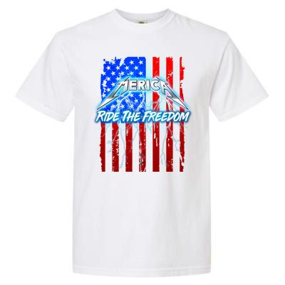 Metal Merica Ride The Freedom Garment-Dyed Heavyweight T-Shirt