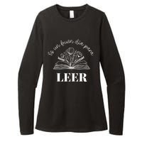 Maestra Es Un Buen Dia Para Leer Spanish Book Lover Bibliote Womens CVC Long Sleeve Shirt