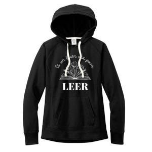 Maestra Es Un Buen Dia Para Leer Spanish Book Lover Bibliote Women's Fleece Hoodie