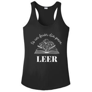 Maestra Es Un Buen Dia Para Leer Spanish Book Lover Bibliote Ladies PosiCharge Competitor Racerback Tank