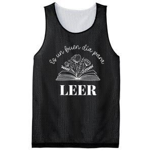 Maestra Es Un Buen Dia Para Leer Spanish Book Lover Bibliote Mesh Reversible Basketball Jersey Tank