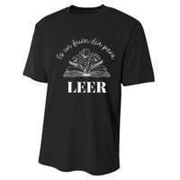 Maestra Es Un Buen Dia Para Leer Spanish Book Lover Bibliote Performance Sprint T-Shirt