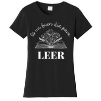 Maestra Es Un Buen Dia Para Leer Spanish Book Lover Bibliote Women's T-Shirt