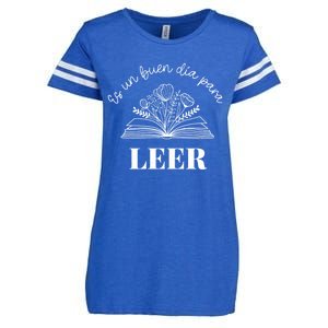 Maestra Es Un Buen Dia Para Leer Spanish Book Lover Bibliote Enza Ladies Jersey Football T-Shirt