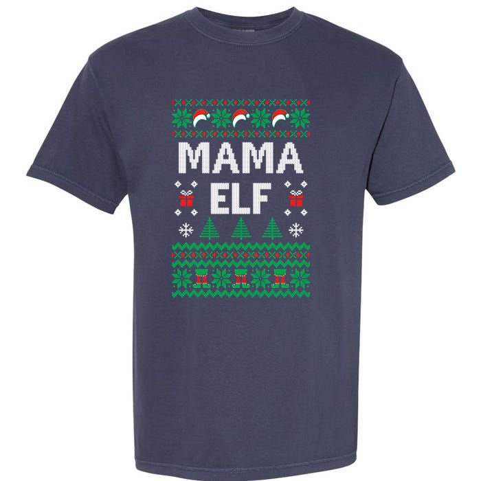 Mama Elf Ugly Christmas Garment-Dyed Heavyweight T-Shirt