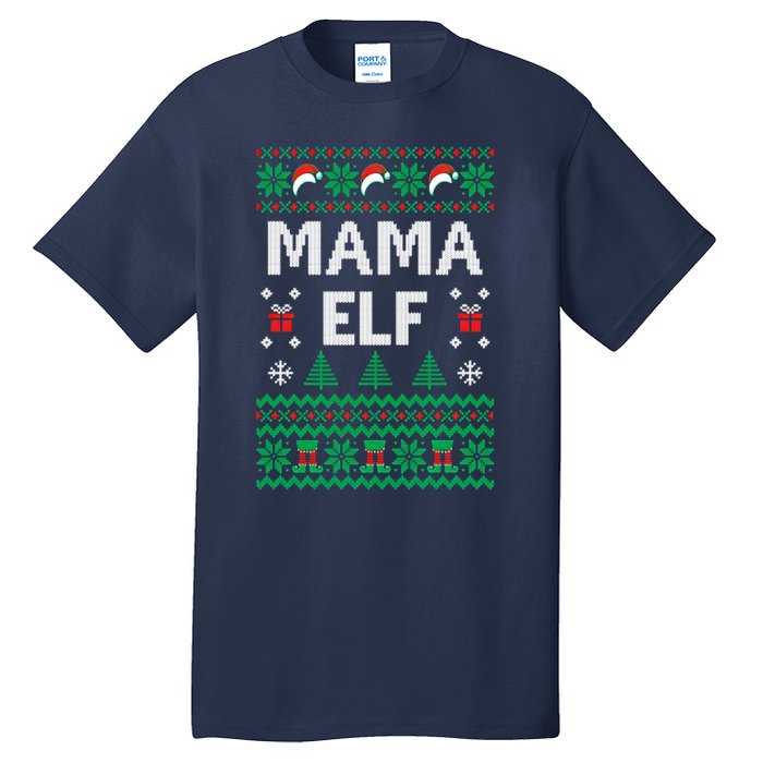 Mama Elf Ugly Christmas Tall T-Shirt