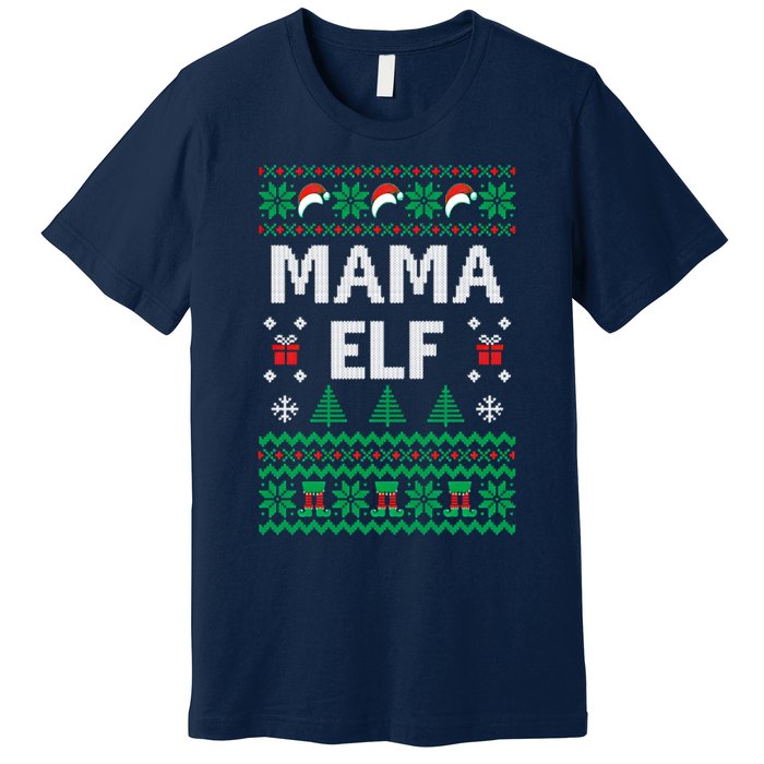 Mama Elf Ugly Christmas Premium T-Shirt