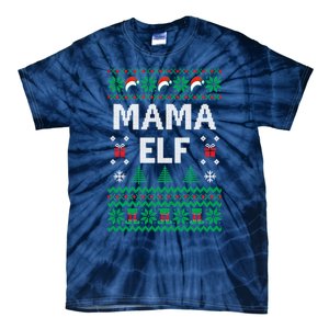 Mama Elf Ugly Christmas Tie-Dye T-Shirt