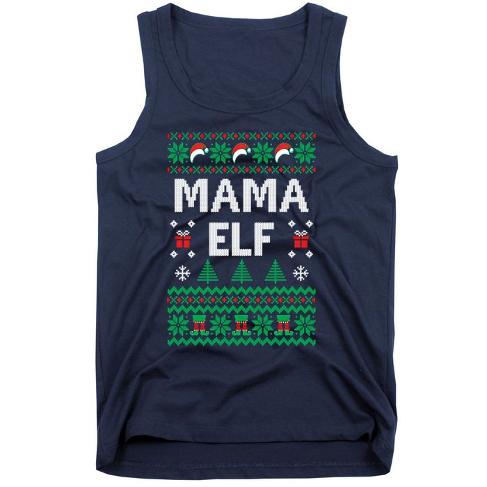 Mama Elf Ugly Christmas Tank Top