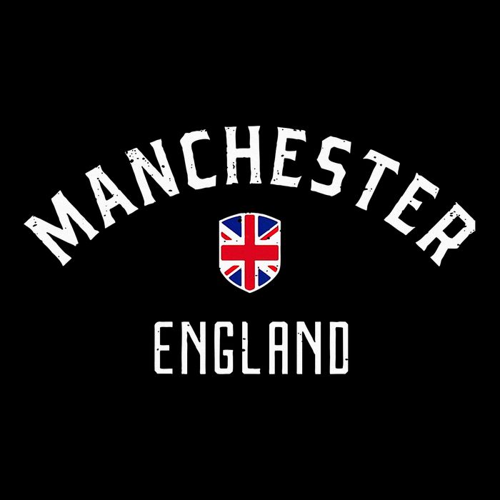 Manchester England United Kingdom British Flag Vintage Bucket Hat