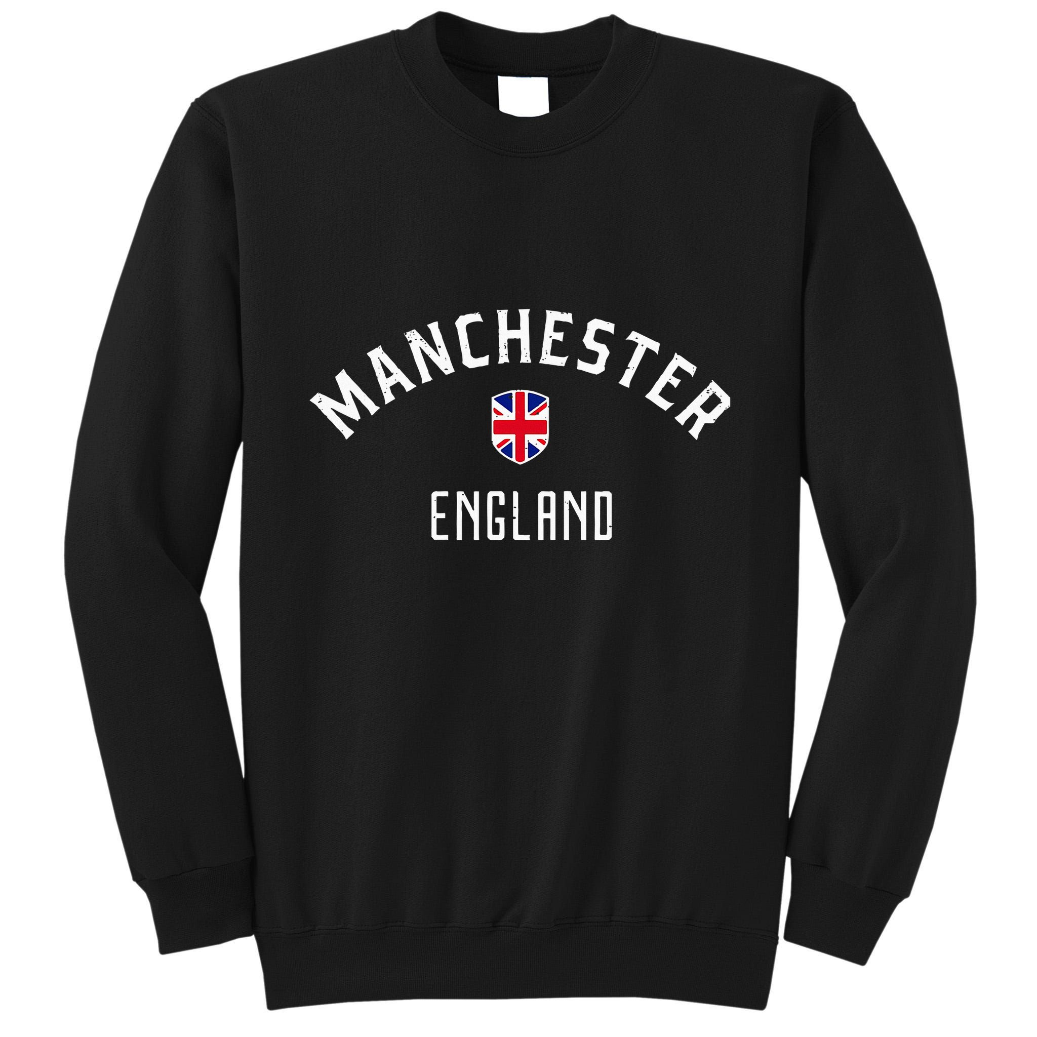 Manchester England United Kingdom British Flag Vintage Tall Sweatshirt