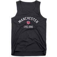 Manchester England United Kingdom British Flag Vintage Tank Top