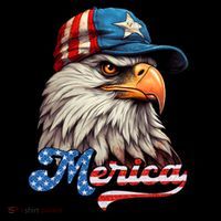 Merica Eagle USA Eagle 4th Of July Patriotic Funny Bald Eagle 16 in Basic Backpack