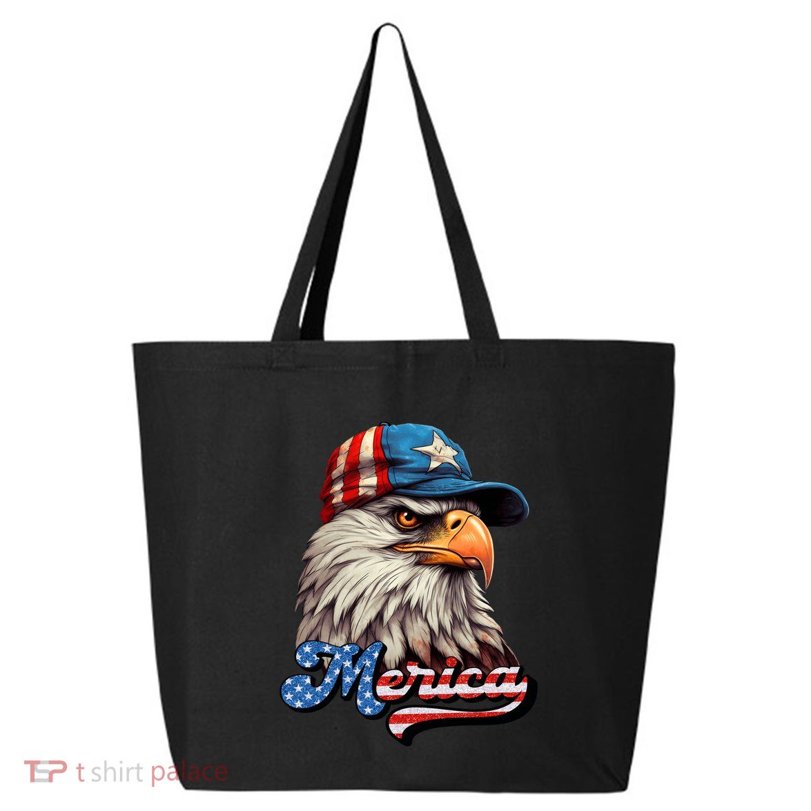 Merica Eagle USA Eagle 4th Of July Patriotic Funny Bald Eagle 25L Jumbo Tote