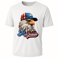 Merica Eagle USA Eagle 4th Of July Patriotic Funny Bald Eagle Cooling Performance Crew T-Shirt