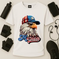 Merica Eagle USA Eagle 4th Of July Patriotic Funny Bald Eagle Cooling Performance Crew T-Shirt