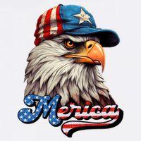 Merica Eagle USA Eagle 4th Of July Patriotic Funny Bald Eagle Cooling Performance Crew T-Shirt