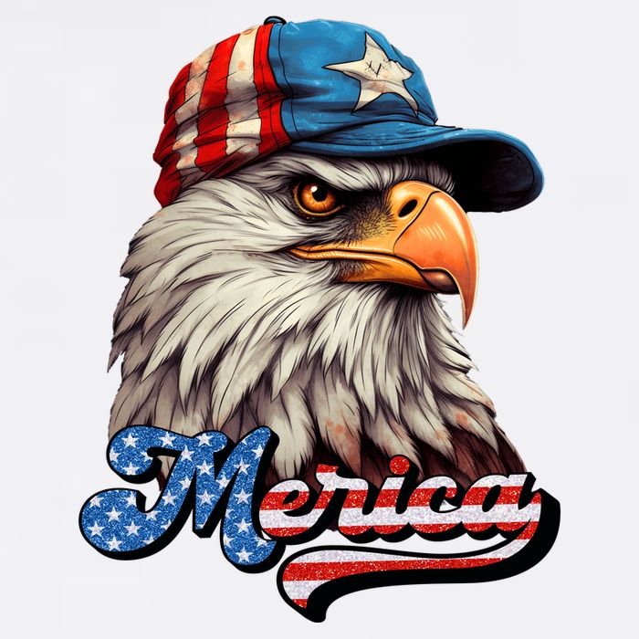 Merica Eagle USA Eagle 4th Of July Patriotic Funny Bald Eagle Cooling Performance Crew T-Shirt