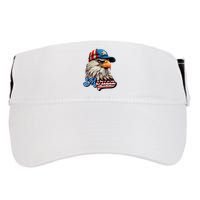 Merica Eagle USA Eagle 4th Of July Patriotic Funny Bald Eagle Adult Drive Performance Visor
