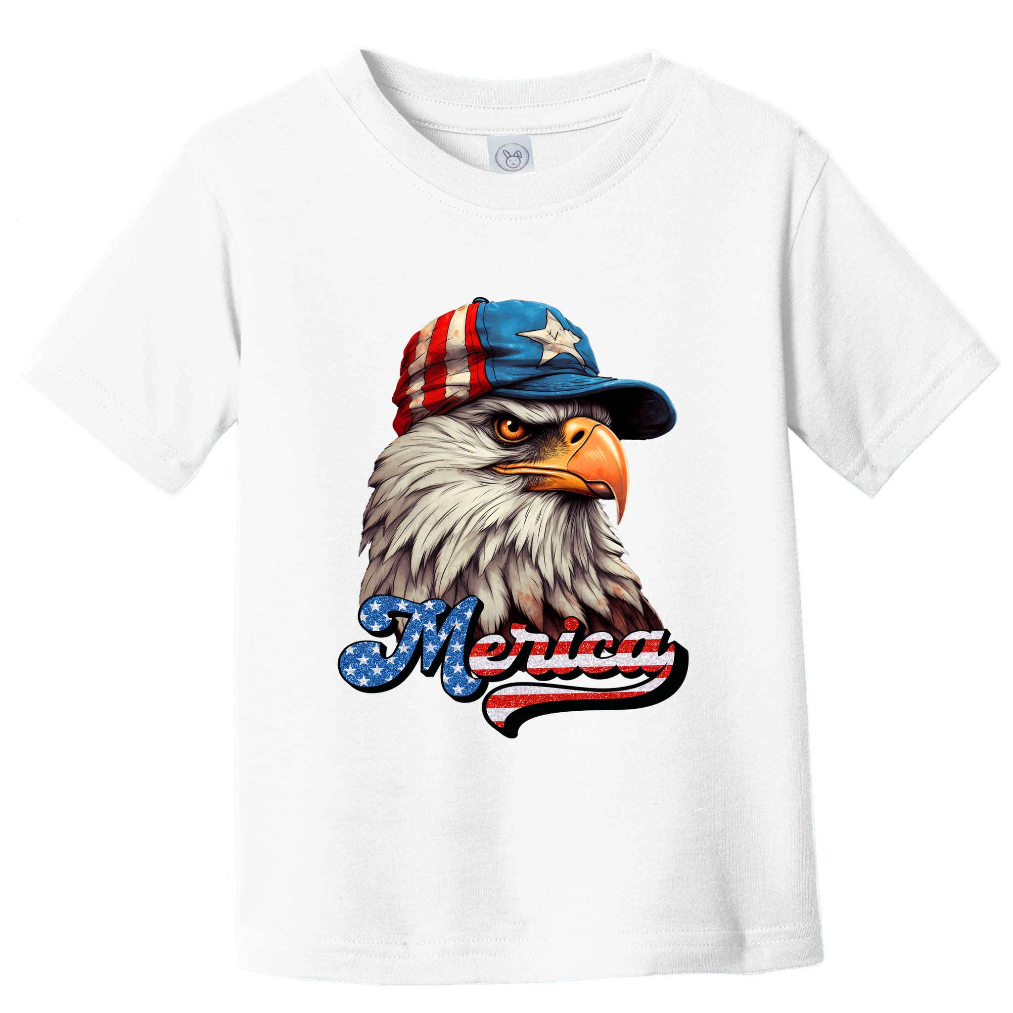 Merica Eagle USA Eagle 4th Of July Patriotic Funny Bald Eagle Toddler T-Shirt