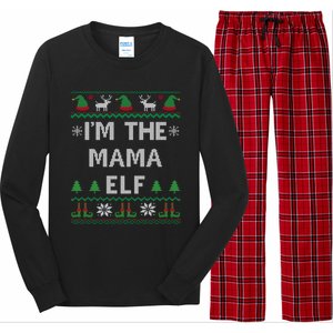 Mama Elf Ugly Christmas Mom Mother Great Gift Long Sleeve Pajama Set