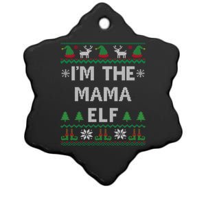 Mama Elf Ugly Christmas Mom Mother Great Gift Ceramic Star Ornament