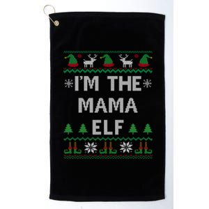 Mama Elf Ugly Christmas Mom Mother Great Gift Platinum Collection Golf Towel