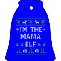 Mama Elf Ugly Christmas Mom Mother Great Gift Ceramic Bell Ornament