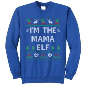 Mama Elf Ugly Christmas Mom Mother Great Gift Tall Sweatshirt