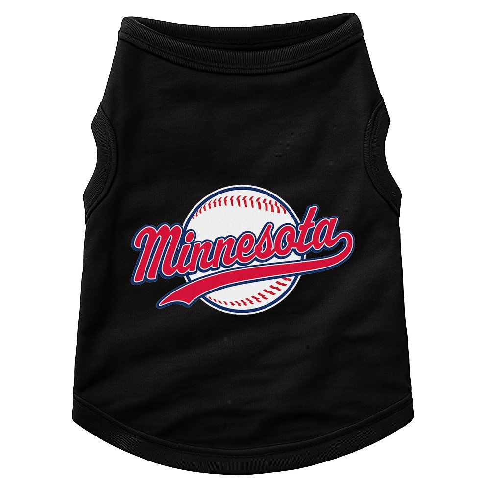 Minnesota Ee Vintage Baseball Hrowback Retro Design Doggie Tank
