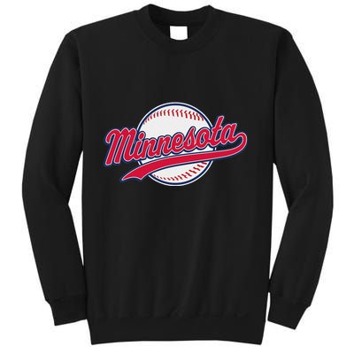 Minnesota Ee Vintage Baseball Hrowback Retro Design Sweatshirt