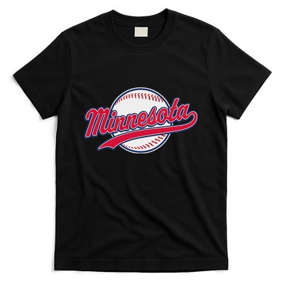 Minnesota Ee Vintage Baseball Hrowback Retro Design T-Shirt