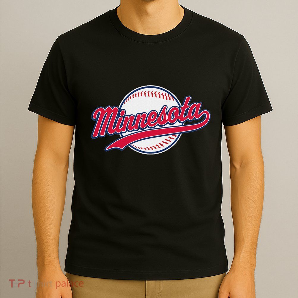 Minnesota Ee Vintage Baseball Hrowback Retro Design T-Shirt