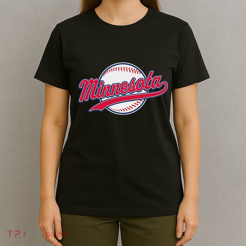 Minnesota Ee Vintage Baseball Hrowback Retro Design T-Shirt