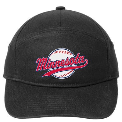 Minnesota Ee Vintage Baseball Hrowback Retro Design 7-Panel Snapback Hat