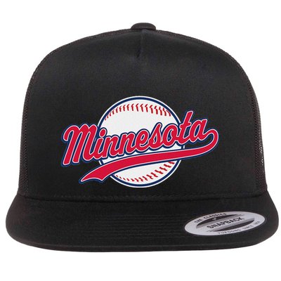 Minnesota Ee Vintage Baseball Hrowback Retro Design Flatbill Hat