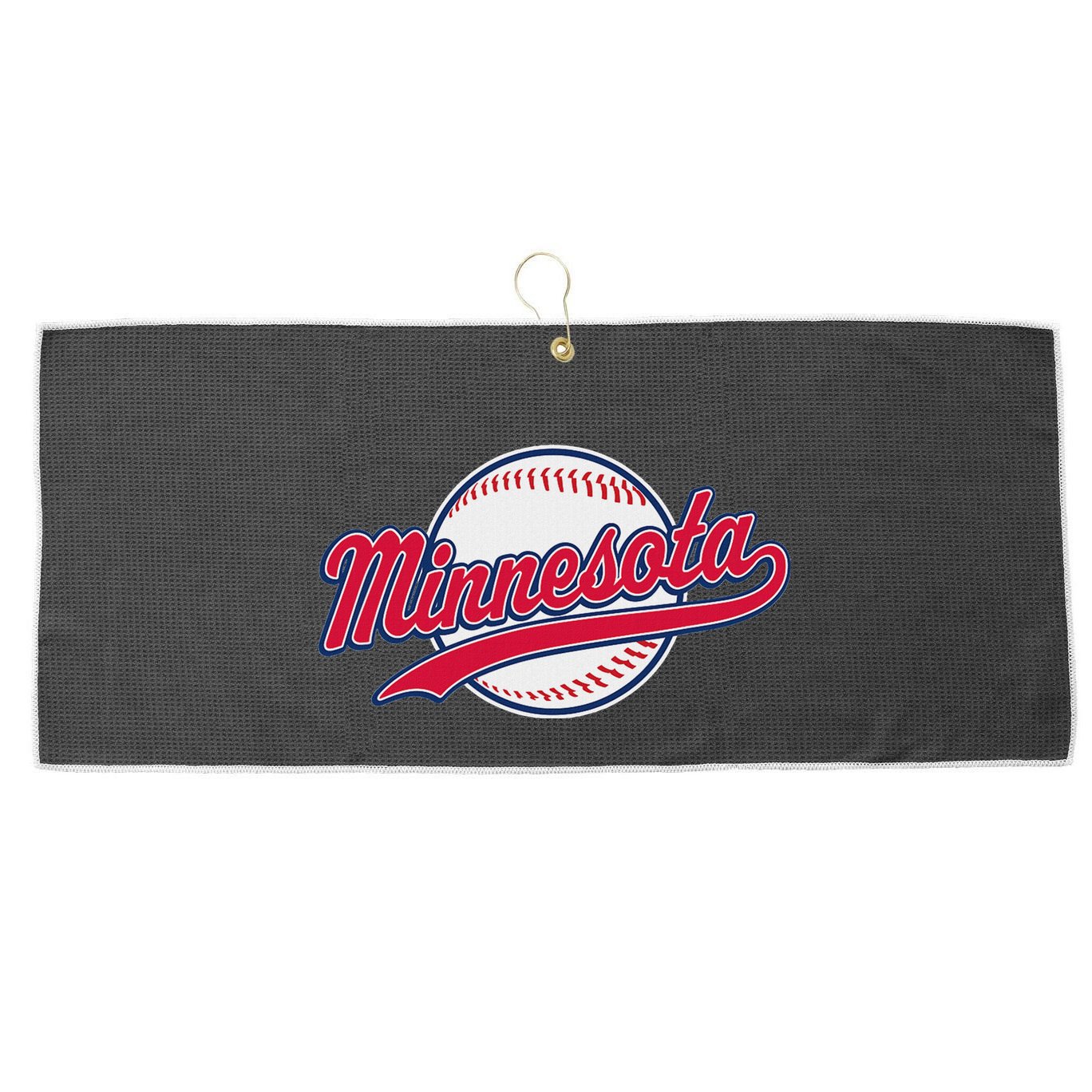 Minnesota Ee Vintage Baseball Hrowback Retro Design Large Microfiber Waffle Golf Towel