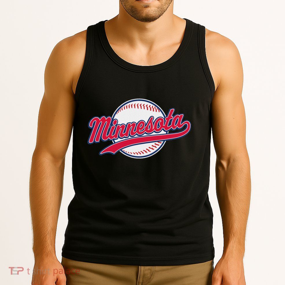 Minnesota Ee Vintage Baseball Hrowback Retro Design Tank Top