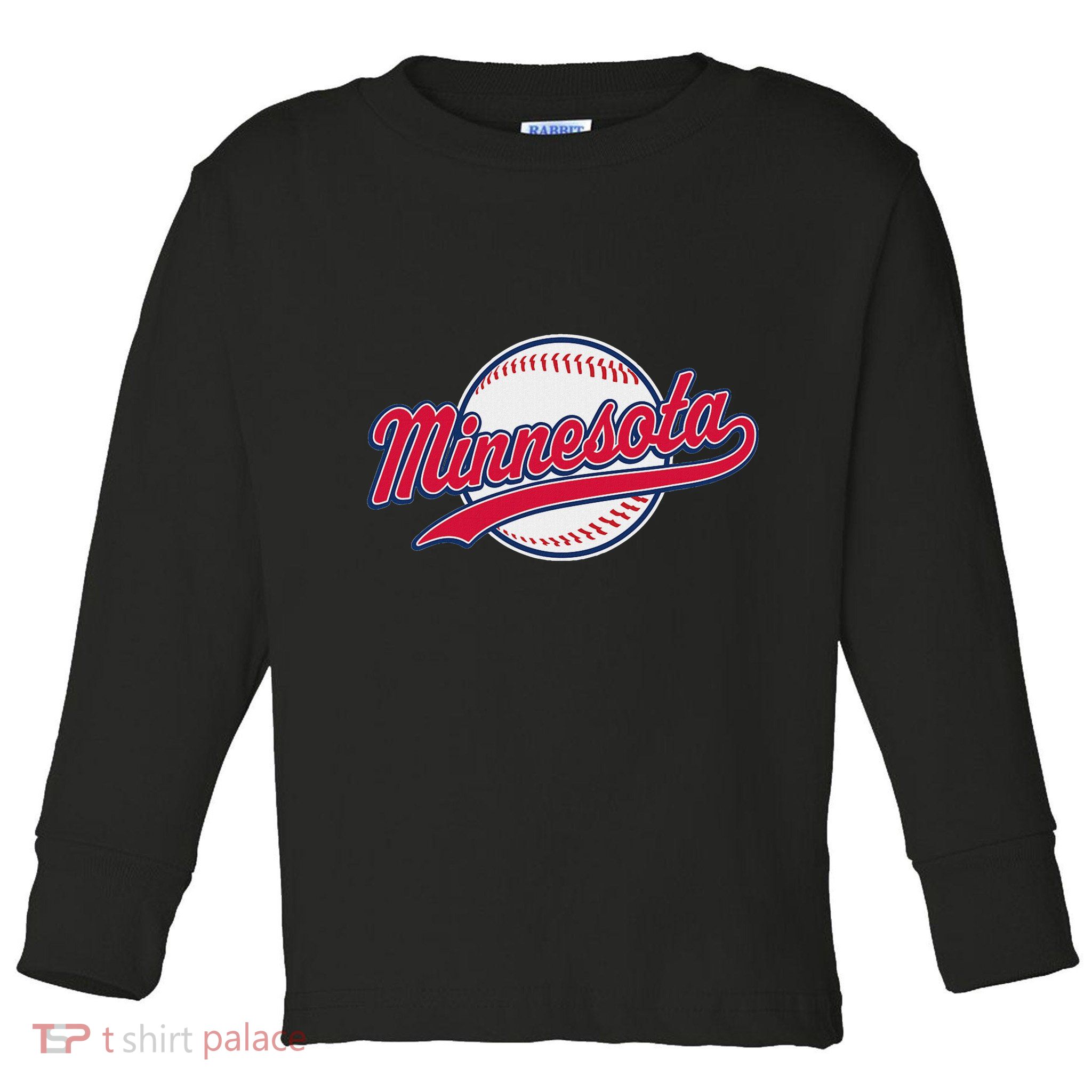 Minnesota Ee Vintage Baseball Hrowback Retro Design Toddler Long Sleeve Shirt