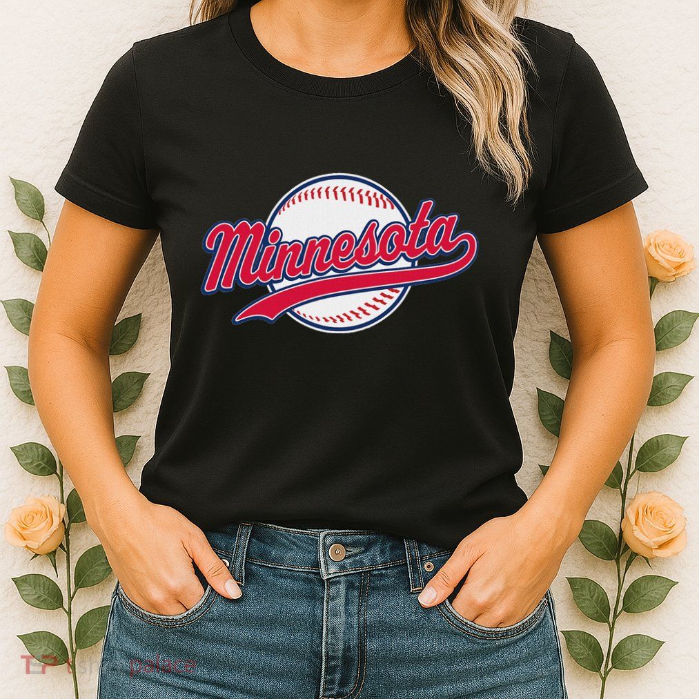 Minnesota Ee Vintage Baseball Hrowback Retro Design Womens T-Shirt