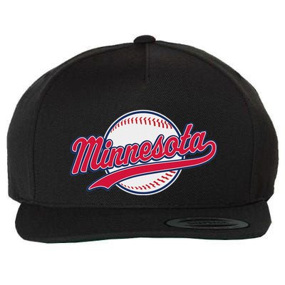 Minnesota Ee Vintage Baseball Hrowback Retro Design Wool Snapback Cap